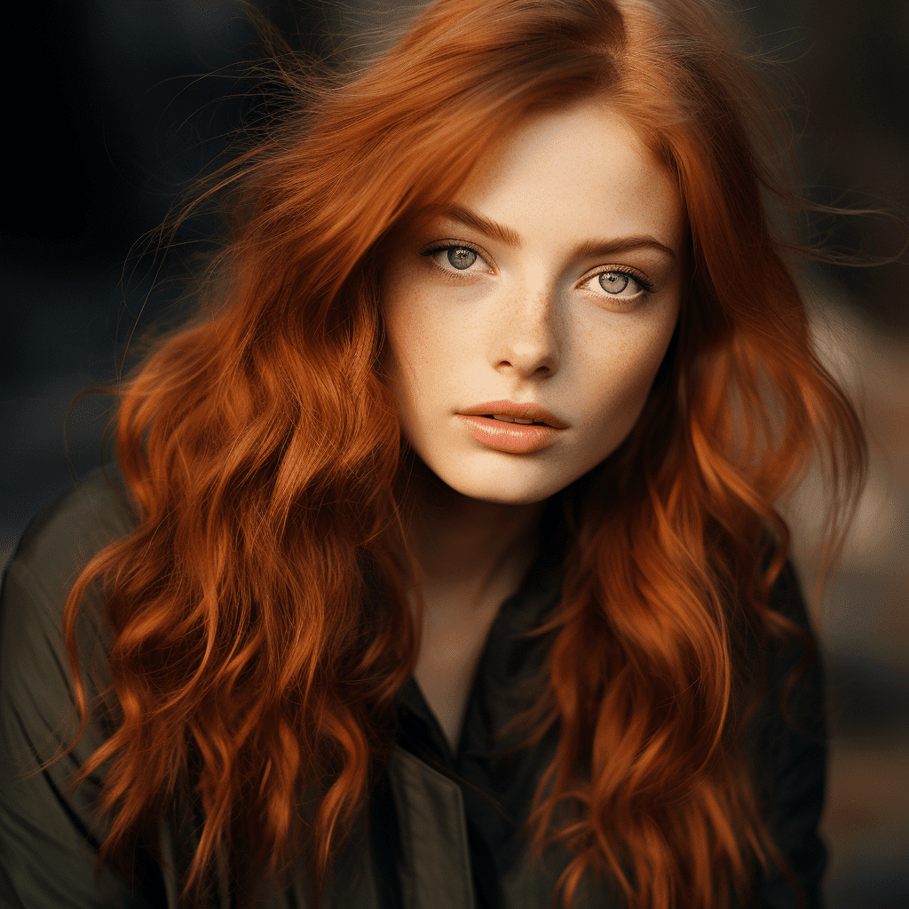 dark red hair