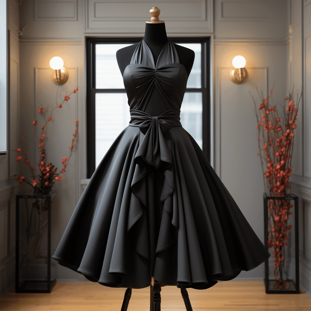 black cocktail dress