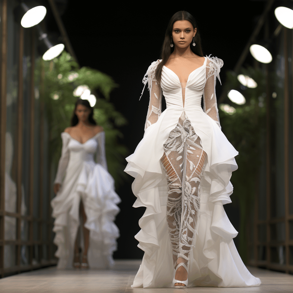 high end fashion models bridal wear lingerie fashion show