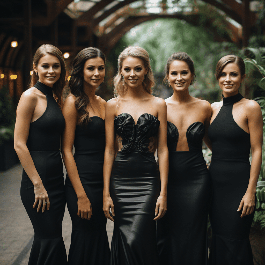 black bridesmaid dresses