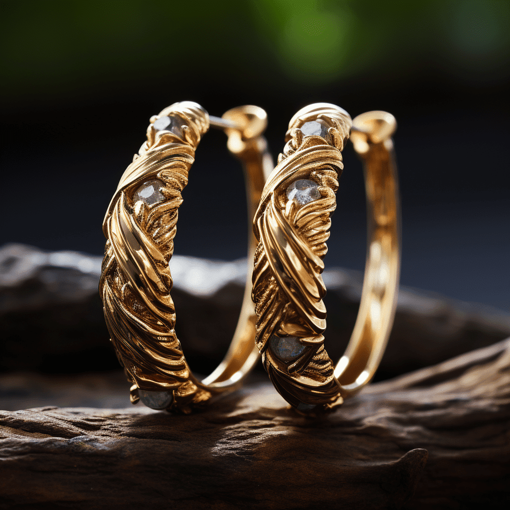 gold hoop earrings