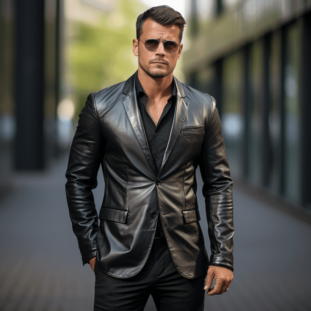 leather blazer