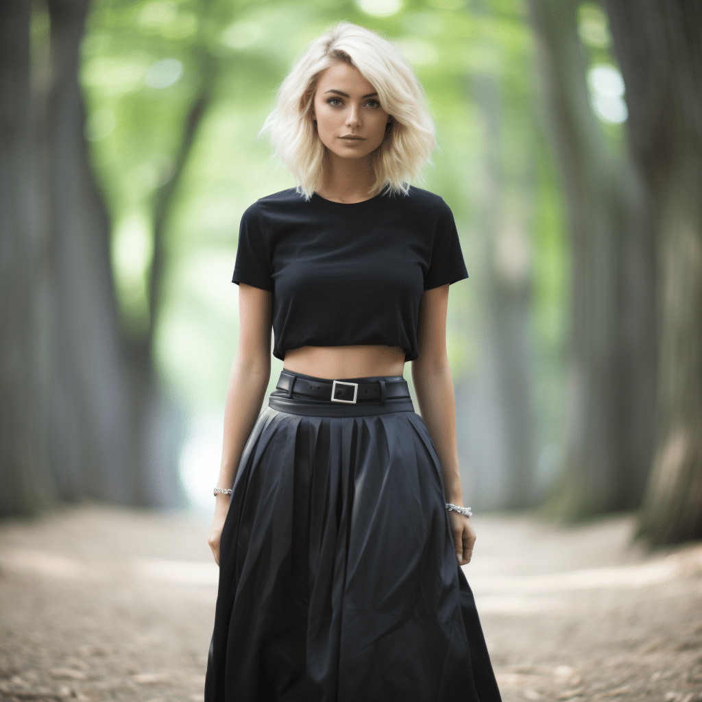 black maxi skirt