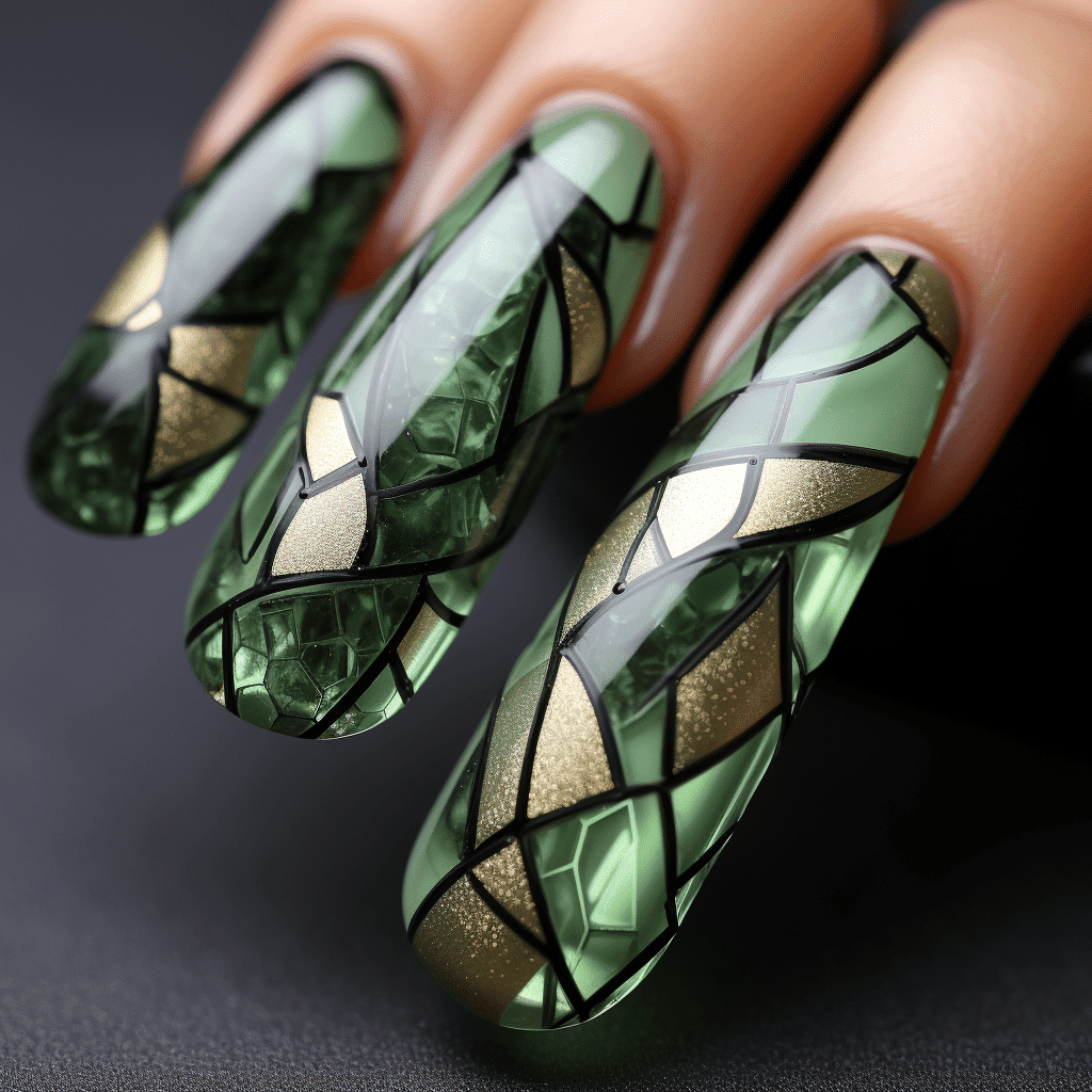 green nails