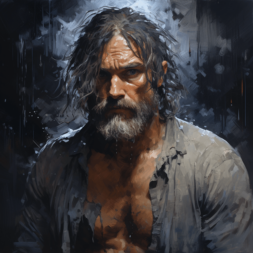 shirtless man