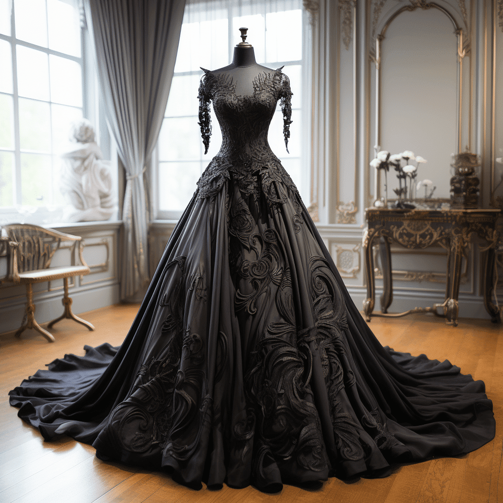 black wedding dresses