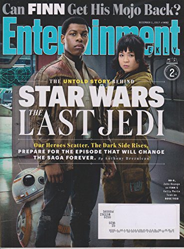 Entertainment Weekly December , Stars Wars The Last Jedi John Boyega & Kelly Marie Tran Cover