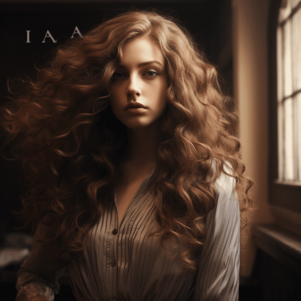 long curly hair