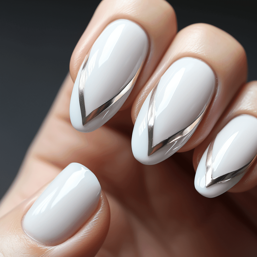 white french tip nails