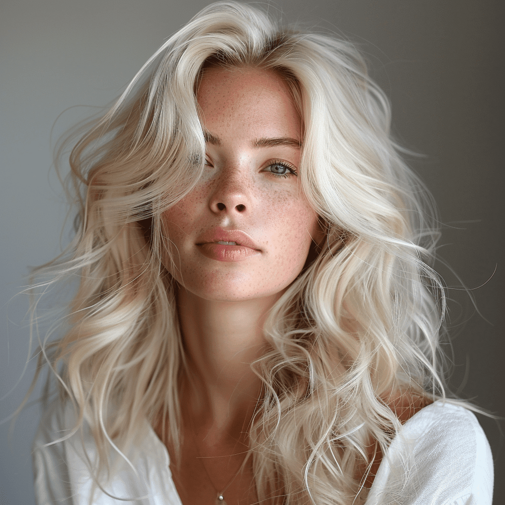 platinum blonde hair