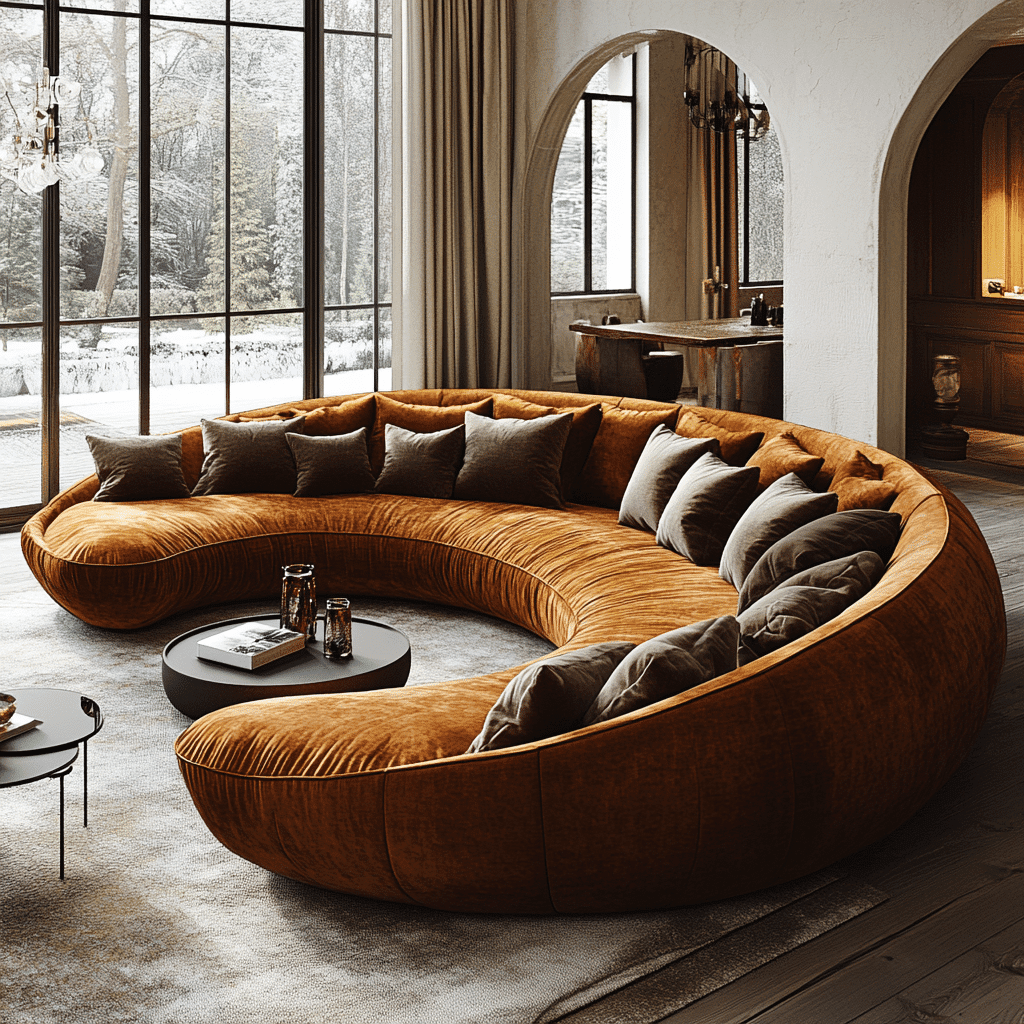 curved couch