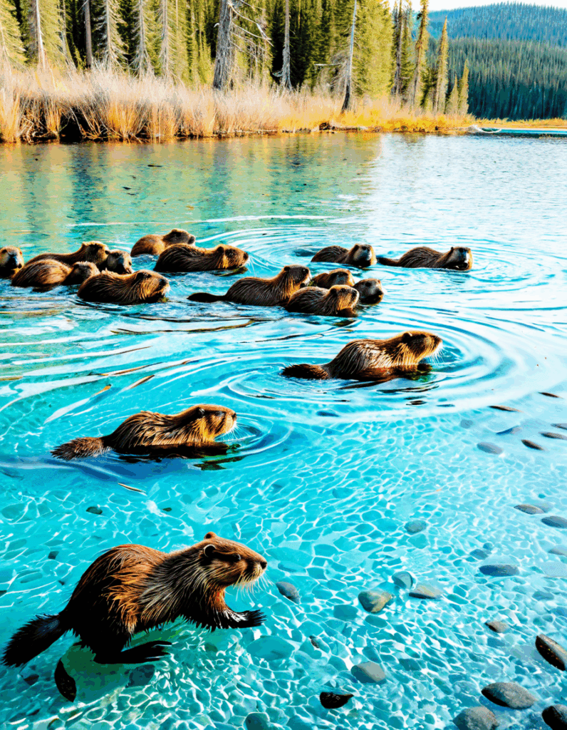 hundreds of beavers