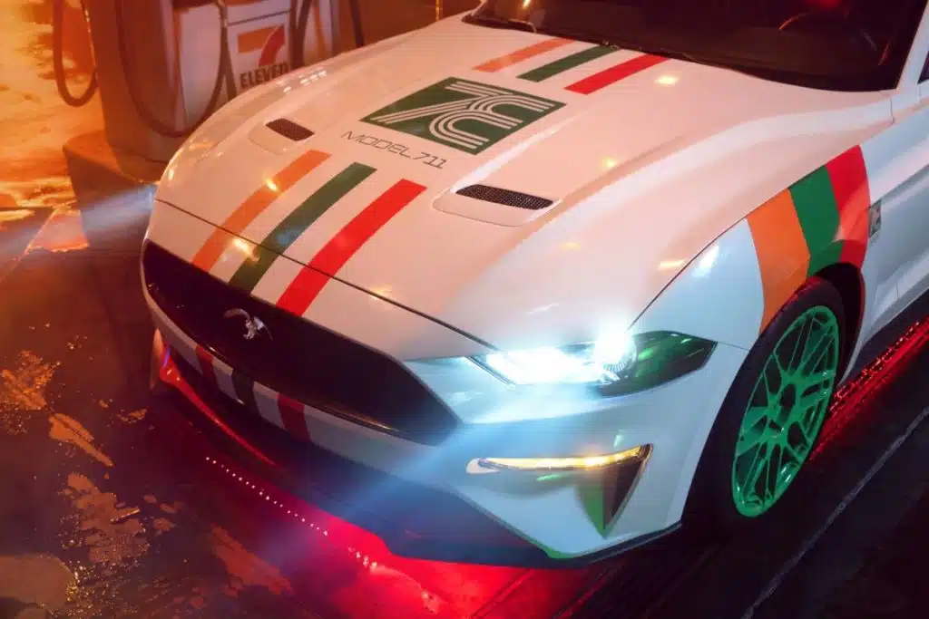 Constructed by fans and inspired by snacks: 7-Eleven unveils the complete Model 711 car