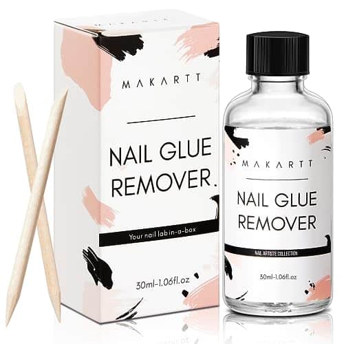 Makartt Nail Glue Remover for Press on Nails,L Glue Off for Nail Tips Acrylic Nails Fake Nails Debonder Adhessive Remover Acetone free Nail Polish Remover, Can't Remove Gel Nail Polish