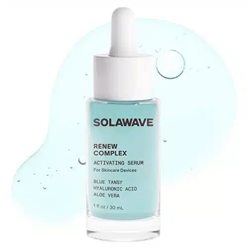 SolaWave Renew Complex Serum for Face and Neck, Red Light Therapy for Face and Microcurrent Facial Device for Anti Aging and Skin Tightening  Pack of
