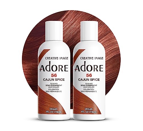 Adore Semi Permanent Hair Color Vegan and Cruelty Free Hair Dye Fl Oz Cajun Spice (Pack of )