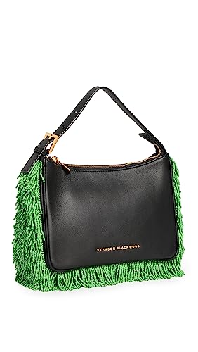 Brandon Blackwood Women's Beaded Cortni Bag, Black wGreen Beads, One Size