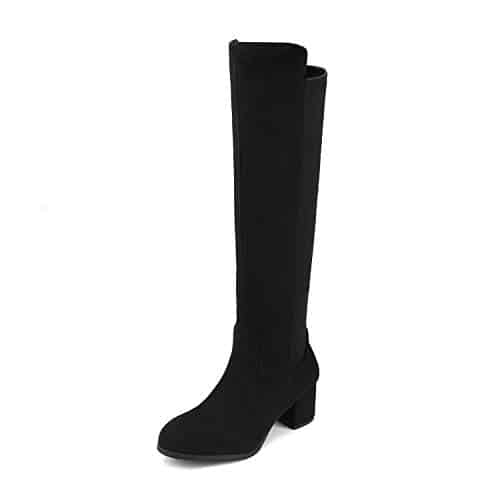 DREAM PAIRS Women's Black Knee High Stretchy Fashion Boots  US Jennifer
