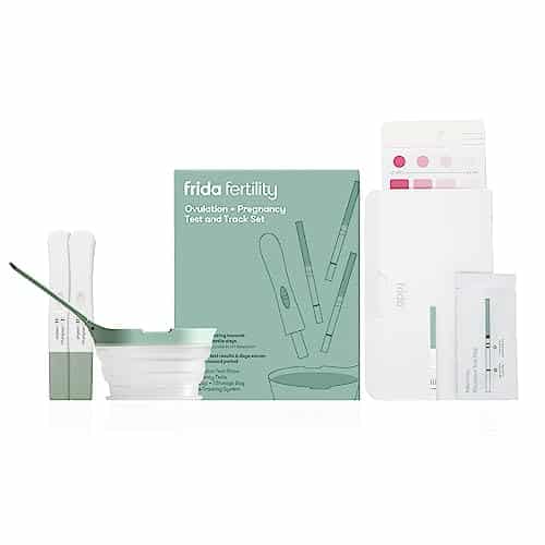 Frida Fertility Ovulation and Pregnancy Test + Track Set   Accurate, Early Detection   Find Your Hour Baby Making Window + Test Days Before Missed Period
