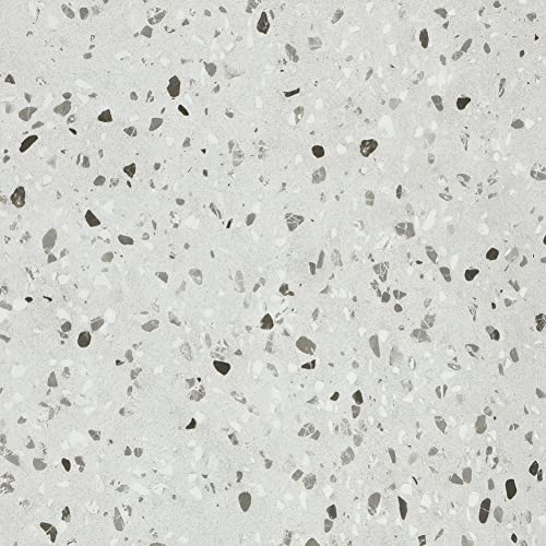HotDecor Gray Terrazzo Peel and Stick Floor Tile Bathroom PCS Vinyl Flooring Granite Floor Stickers Peel and Stick Waterproof Durable Vinyl Sheet Flooring Stick on Tiles for Floor Kitchen xin