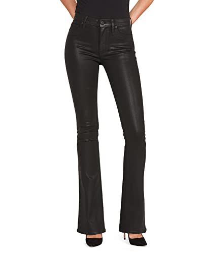 Hudson Jeans Women's Barbara High Waist Bootcut Jean, Noir Coated ,