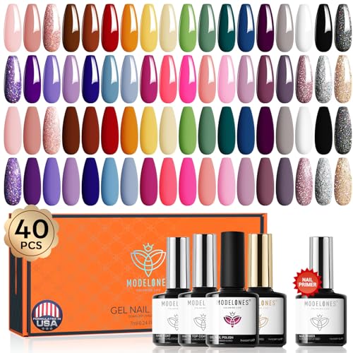Modelones PCS Gel Nail Polish Set, Colors Gel Polish All Seasons Collection Soak off DIY Salon Home Halloween Xmas Gifts for Women Girls