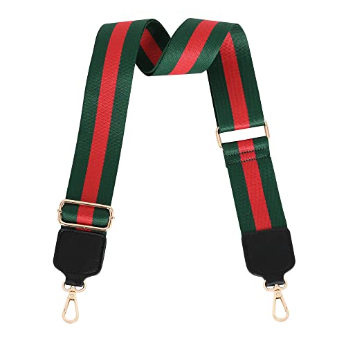 Montana West Purse Strap Replacement Crossbody Handbag Strap Wide Adjustable Green Red Stripes STP UTI