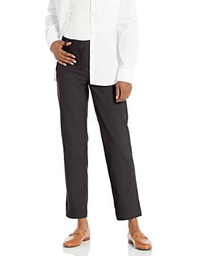 Nanette Nanette Lepore Women's Freedom Stretch Flattering Pant with Slit Back Pockets, Very Black,