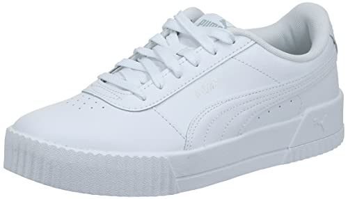 PUMA Women's Carina Sneaker, White White Silver,  US
