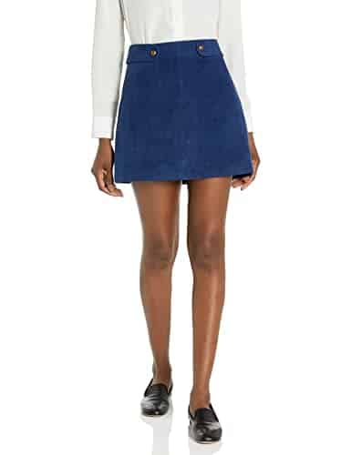 Trina Turk Women's Suede Mini Skirt, Ink,