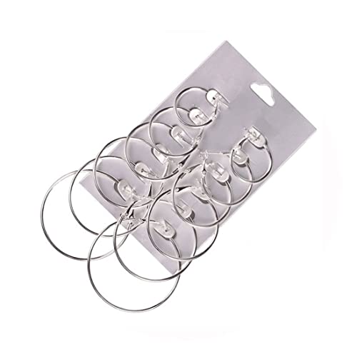 AJ DEFIRO Pair Bronze Hoop Earring Set Stainless stud Earring Women Jewelry Silver Tone