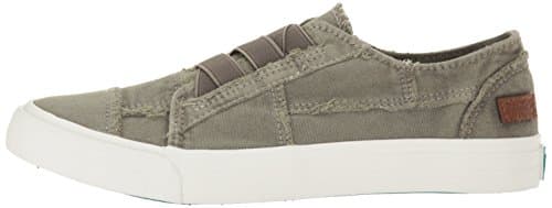 Blowfish Malibu Women's Marley Fashion Sneaker, Steel Grey Color Washed Canvas, edium US