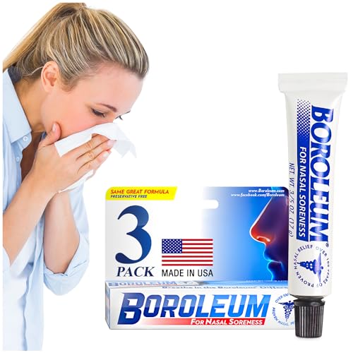 Boroleum Dry Nose Relief Nasal Soreness & Stuffy Nose Relief  Medicated Nasal Gel and Nose Moisturizer