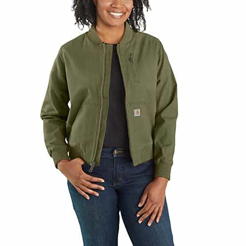 Carhartt womens Crawford Bomber Jacket, Basil, Small US