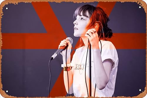 Chvrches, Lauren Mayberry, singer, women, one person, adult Vintage Poster xInches Retro Vintage Metal Tin Sign for Home Bar Pub Garage Decor Gifts