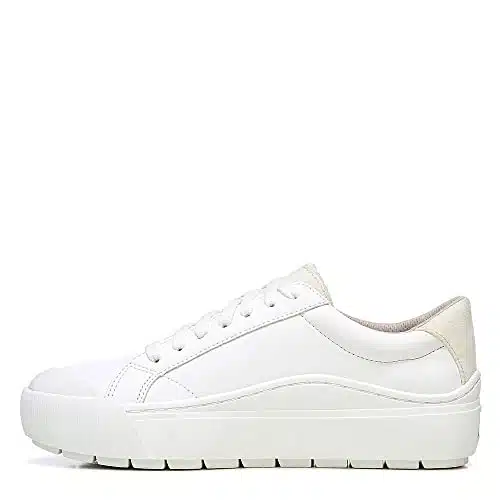 Dr. Scholl's Shoes Womens Time Off Platform Slip On Fashion Sneaker,White Smooth,