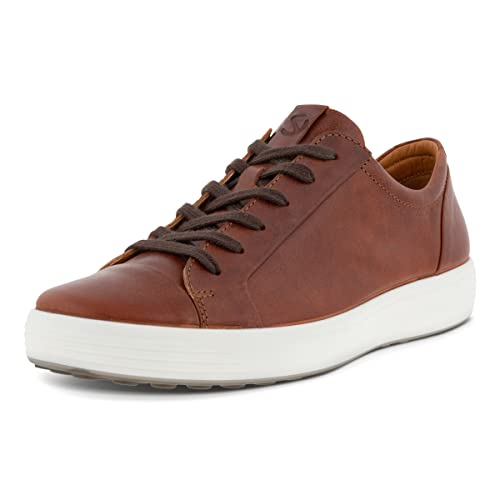ECCO Men's Soft City Tie Sneaker, Cognac,