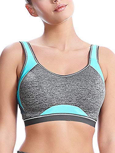 Freya Women's Epic Underwire Molded Crop Top Sports Bra, Carbon, G