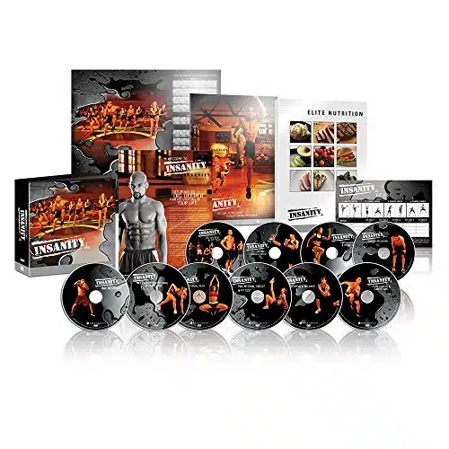 INSANITY Base Kit   DVD Workout, Day Total Body Conditioning Program, Home Gym Bodyweight Exercise Program, No Workout Equipment Needed, Nutrition Guide Included, DVDs