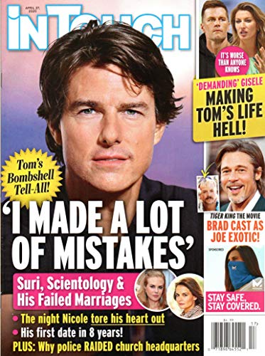 In Touch Magazine April Tom Cruise Tom Brady Gisele Bundchen Brad PittJoe Exotic Tiger King