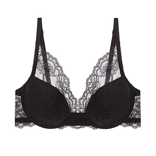 Journelle Women's Anais Plunge Bra in Black, F Noir