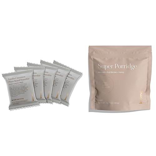 KROMA. Super Porridge, Gluten Free, Chocho Plant Protein, Vegan Superfood Breakfast Cereal with Hemp Seeds + Vanilla Cinnamon Plant Based Smoothie Mix, Gluten Free   Packets