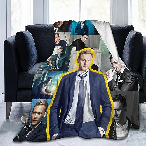 LJYHLAA Super Soft Flannel Tom Hiddleston Blanket Throw Camping Cold Cinema Or Travel,Gift for Your Family and Friend for Bed Sofa X