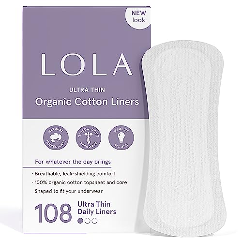 LOLA Ultra Thin Liners, Count   Cotton Panty Liners for Women, Hypoallergenic Pads for Women, HSA FSA Approved Products Feminine Care