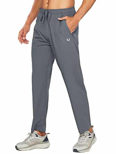 NORTHYARD Men's Athletic Running Joggers Workout Gym Pants Lightweight Jogging Pants Open Hem Sweatpants SMOKEGREY XL