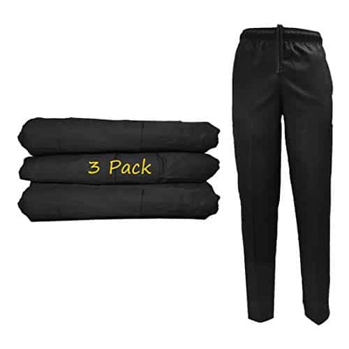 Natural Uniforms Classic Chef Cargo Pants (Black Pack, Large)