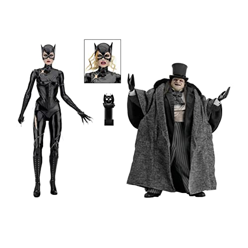 Neca Children's Batman Returns Scale Catwoman (Michelle Pfeiffer) Action Figure Bundle Batman Returns Scale Mayoral Penguin (Danny Devito) Action Figure (Items)