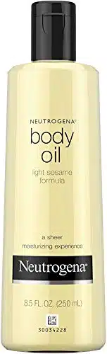 Neutrogena Body Oil Light Sesame Formula, Dry Skin Moisturizer & Hydrating Body Massage Oil, for Radiant & Healthy Looking Glow, Nourishing Bath Oil for Sheer Moisture, fl. oz