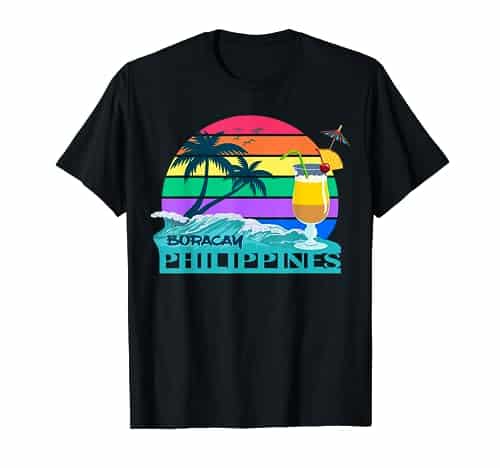 Philippines Boracay Island Palms Palawan Cebu Gift Souvenir T Shirt