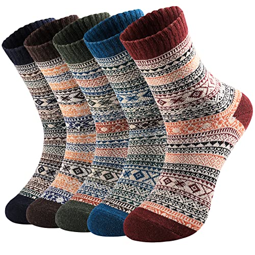 Pleneal Pack Wool Socks for Women  Winter Warm Wool Socks Thick Knit Soft Cozy Socks, Boots Socks for Women